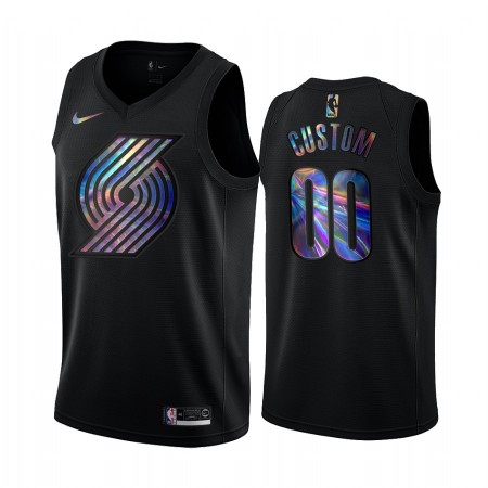 Canotte Uomo Portland Trail Blazers Personalizzate Iridescent HWC Collection Swingman